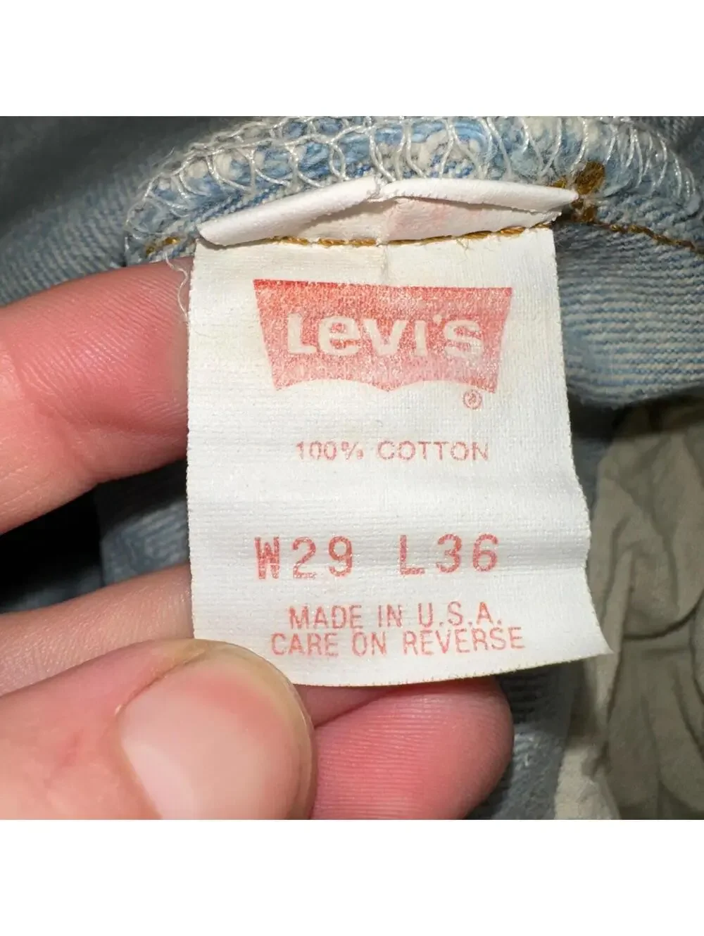 Levis 501 Vintage 90s USA XX Straight Leg Jeans Blue Light Wash 30x34 Act 27x34
